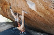 Bouldering in Hueco Tanks on 06/15/2019 with Blue Lizard Climbing and Yoga

Filename: SRM_20190615_1447210.jpg
Aperture: f/4.0
Shutter Speed: 1/250
Body: Canon EOS-1D Mark II
Lens: Canon EF 50mm f/1.8 II