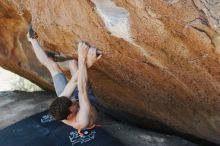 Bouldering in Hueco Tanks on 06/15/2019 with Blue Lizard Climbing and Yoga

Filename: SRM_20190615_1447230.jpg
Aperture: f/4.0
Shutter Speed: 1/250
Body: Canon EOS-1D Mark II
Lens: Canon EF 50mm f/1.8 II