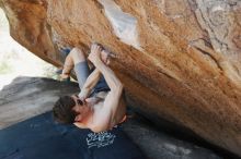 Bouldering in Hueco Tanks on 06/15/2019 with Blue Lizard Climbing and Yoga

Filename: SRM_20190615_1447240.jpg
Aperture: f/4.0
Shutter Speed: 1/320
Body: Canon EOS-1D Mark II
Lens: Canon EF 50mm f/1.8 II