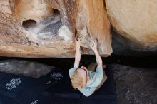 Bouldering in Hueco Tanks on 06/15/2019 with Blue Lizard Climbing and Yoga

Filename: SRM_20190615_1515400.jpg
Aperture: f/5.0
Shutter Speed: 1/250
Body: Canon EOS-1D Mark II
Lens: Canon EF 16-35mm f/2.8 L