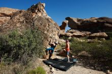 Bouldering in Hueco Tanks on 06/23/2019 with Blue Lizard Climbing and Yoga

Filename: SRM_20190623_0841100.jpg
Aperture: f/5.6
Shutter Speed: 1/500
Body: Canon EOS-1D Mark II
Lens: Canon EF 16-35mm f/2.8 L