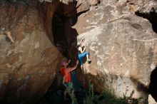 Bouldering in Hueco Tanks on 06/23/2019 with Blue Lizard Climbing and Yoga

Filename: SRM_20190623_1005550.jpg
Aperture: f/8.0
Shutter Speed: 1/250
Body: Canon EOS-1D Mark II
Lens: Canon EF 16-35mm f/2.8 L