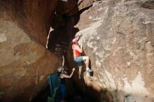 Bouldering in Hueco Tanks on 06/23/2019 with Blue Lizard Climbing and Yoga

Filename: SRM_20190623_1009220.jpg
Aperture: f/8.0
Shutter Speed: 1/200
Body: Canon EOS-1D Mark II
Lens: Canon EF 16-35mm f/2.8 L