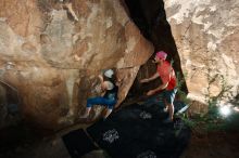 Bouldering in Hueco Tanks on 06/23/2019 with Blue Lizard Climbing and Yoga

Filename: SRM_20190623_1018320.jpg
Aperture: f/8.0
Shutter Speed: 1/200
Body: Canon EOS-1D Mark II
Lens: Canon EF 16-35mm f/2.8 L