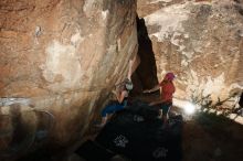 Bouldering in Hueco Tanks on 06/23/2019 with Blue Lizard Climbing and Yoga

Filename: SRM_20190623_1020030.jpg
Aperture: f/8.0
Shutter Speed: 1/250
Body: Canon EOS-1D Mark II
Lens: Canon EF 16-35mm f/2.8 L