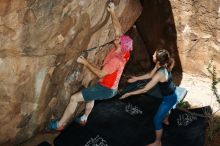 Bouldering in Hueco Tanks on 06/23/2019 with Blue Lizard Climbing and Yoga

Filename: SRM_20190623_1029310.jpg
Aperture: f/7.1
Shutter Speed: 1/250
Body: Canon EOS-1D Mark II
Lens: Canon EF 16-35mm f/2.8 L