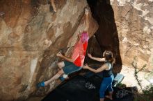 Bouldering in Hueco Tanks on 06/23/2019 with Blue Lizard Climbing and Yoga

Filename: SRM_20190623_1030210.jpg
Aperture: f/7.1
Shutter Speed: 1/250
Body: Canon EOS-1D Mark II
Lens: Canon EF 16-35mm f/2.8 L