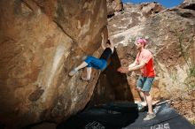 Bouldering in Hueco Tanks on 06/23/2019 with Blue Lizard Climbing and Yoga

Filename: SRM_20190623_1108290.jpg
Aperture: f/8.0
Shutter Speed: 1/250
Body: Canon EOS-1D Mark II
Lens: Canon EF 16-35mm f/2.8 L