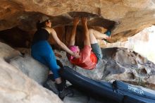 Bouldering in Hueco Tanks on 06/23/2019 with Blue Lizard Climbing and Yoga

Filename: SRM_20190623_1454460.jpg
Aperture: f/4.0
Shutter Speed: 1/250
Body: Canon EOS-1D Mark II
Lens: Canon EF 50mm f/1.8 II