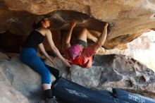 Bouldering in Hueco Tanks on 06/23/2019 with Blue Lizard Climbing and Yoga

Filename: SRM_20190623_1456140.jpg
Aperture: f/4.0
Shutter Speed: 1/320
Body: Canon EOS-1D Mark II
Lens: Canon EF 50mm f/1.8 II