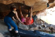 Bouldering in Hueco Tanks on 06/23/2019 with Blue Lizard Climbing and Yoga

Filename: SRM_20190623_1457300.jpg
Aperture: f/4.0
Shutter Speed: 1/400
Body: Canon EOS-1D Mark II
Lens: Canon EF 50mm f/1.8 II
