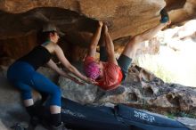 Bouldering in Hueco Tanks on 06/23/2019 with Blue Lizard Climbing and Yoga

Filename: SRM_20190623_1457301.jpg
Aperture: f/4.0
Shutter Speed: 1/400
Body: Canon EOS-1D Mark II
Lens: Canon EF 50mm f/1.8 II