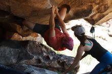 Bouldering in Hueco Tanks on 06/23/2019 with Blue Lizard Climbing and Yoga

Filename: SRM_20190623_1457450.jpg
Aperture: f/4.0
Shutter Speed: 1/800
Body: Canon EOS-1D Mark II
Lens: Canon EF 50mm f/1.8 II