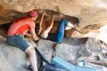Bouldering in Hueco Tanks on 06/23/2019 with Blue Lizard Climbing and Yoga

Filename: SRM_20190623_1511440.jpg
Aperture: f/4.0
Shutter Speed: 1/160
Body: Canon EOS-1D Mark II
Lens: Canon EF 50mm f/1.8 II