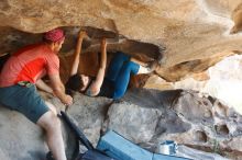Bouldering in Hueco Tanks on 06/23/2019 with Blue Lizard Climbing and Yoga

Filename: SRM_20190623_1511460.jpg
Aperture: f/4.0
Shutter Speed: 1/200
Body: Canon EOS-1D Mark II
Lens: Canon EF 50mm f/1.8 II