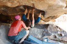 Bouldering in Hueco Tanks on 06/23/2019 with Blue Lizard Climbing and Yoga

Filename: SRM_20190623_1512220.jpg
Aperture: f/4.0
Shutter Speed: 1/200
Body: Canon EOS-1D Mark II
Lens: Canon EF 50mm f/1.8 II