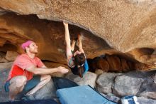 Bouldering in Hueco Tanks on 06/23/2019 with Blue Lizard Climbing and Yoga

Filename: SRM_20190623_1525371.jpg
Aperture: f/5.0
Shutter Speed: 1/160
Body: Canon EOS-1D Mark II
Lens: Canon EF 16-35mm f/2.8 L