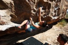 Bouldering in Hueco Tanks on 06/28/2019 with Blue Lizard Climbing and Yoga

Filename: SRM_20190628_1000250.jpg
Aperture: f/6.3
Shutter Speed: 1/400
Body: Canon EOS-1D Mark II
Lens: Canon EF 16-35mm f/2.8 L