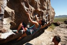 Bouldering in Hueco Tanks on 06/28/2019 with Blue Lizard Climbing and Yoga

Filename: SRM_20190628_1000280.jpg
Aperture: f/6.3
Shutter Speed: 1/400
Body: Canon EOS-1D Mark II
Lens: Canon EF 16-35mm f/2.8 L