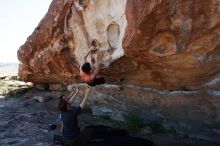 Bouldering in Hueco Tanks on 06/28/2019 with Blue Lizard Climbing and Yoga

Filename: SRM_20190628_1019160.jpg
Aperture: f/5.6
Shutter Speed: 1/500
Body: Canon EOS-1D Mark II
Lens: Canon EF 16-35mm f/2.8 L