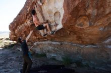Bouldering in Hueco Tanks on 06/28/2019 with Blue Lizard Climbing and Yoga

Filename: SRM_20190628_1019350.jpg
Aperture: f/5.6
Shutter Speed: 1/500
Body: Canon EOS-1D Mark II
Lens: Canon EF 16-35mm f/2.8 L