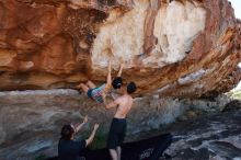 Bouldering in Hueco Tanks on 06/28/2019 with Blue Lizard Climbing and Yoga

Filename: SRM_20190628_1030070.jpg
Aperture: f/5.6
Shutter Speed: 1/400
Body: Canon EOS-1D Mark II
Lens: Canon EF 16-35mm f/2.8 L