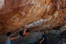 Bouldering in Hueco Tanks on 06/28/2019 with Blue Lizard Climbing and Yoga

Filename: SRM_20190628_1100450.jpg
Aperture: f/5.6
Shutter Speed: 1/640
Body: Canon EOS-1D Mark II
Lens: Canon EF 16-35mm f/2.8 L