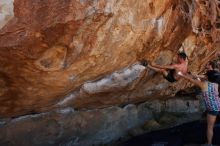 Bouldering in Hueco Tanks on 06/28/2019 with Blue Lizard Climbing and Yoga

Filename: SRM_20190628_1109100.jpg
Aperture: f/5.6
Shutter Speed: 1/640
Body: Canon EOS-1D Mark II
Lens: Canon EF 16-35mm f/2.8 L