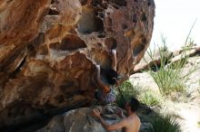 Bouldering in Hueco Tanks on 06/28/2019 with Blue Lizard Climbing and Yoga

Filename: SRM_20190628_1117490.jpg
Aperture: f/4.0
Shutter Speed: 1/500
Body: Canon EOS-1D Mark II
Lens: Canon EF 50mm f/1.8 II