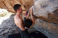 Bouldering in Hueco Tanks on 06/28/2019 with Blue Lizard Climbing and Yoga

Filename: SRM_20190628_1205010.jpg
Aperture: f/5.6
Shutter Speed: 1/400
Body: Canon EOS-1D Mark II
Lens: Canon EF 16-35mm f/2.8 L