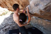 Bouldering in Hueco Tanks on 06/28/2019 with Blue Lizard Climbing and Yoga

Filename: SRM_20190628_1205020.jpg
Aperture: f/5.6
Shutter Speed: 1/400
Body: Canon EOS-1D Mark II
Lens: Canon EF 16-35mm f/2.8 L