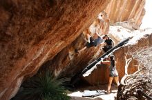 Bouldering in Hueco Tanks on 06/28/2019 with Blue Lizard Climbing and Yoga

Filename: SRM_20190628_1416460.jpg
Aperture: f/5.6
Shutter Speed: 1/320
Body: Canon EOS-1D Mark II
Lens: Canon EF 16-35mm f/2.8 L