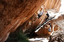 Bouldering in Hueco Tanks on 06/28/2019 with Blue Lizard Climbing and Yoga

Filename: SRM_20190628_1417051.jpg
Aperture: f/5.6
Shutter Speed: 1/320
Body: Canon EOS-1D Mark II
Lens: Canon EF 16-35mm f/2.8 L