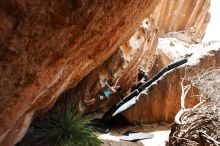 Bouldering in Hueco Tanks on 06/28/2019 with Blue Lizard Climbing and Yoga

Filename: SRM_20190628_1427170.jpg
Aperture: f/5.6
Shutter Speed: 1/320
Body: Canon EOS-1D Mark II
Lens: Canon EF 16-35mm f/2.8 L