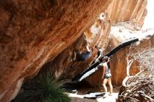 Bouldering in Hueco Tanks on 06/28/2019 with Blue Lizard Climbing and Yoga

Filename: SRM_20190628_1435020.jpg
Aperture: f/5.6
Shutter Speed: 1/320
Body: Canon EOS-1D Mark II
Lens: Canon EF 16-35mm f/2.8 L