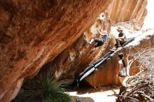 Bouldering in Hueco Tanks on 06/28/2019 with Blue Lizard Climbing and Yoga

Filename: SRM_20190628_1446250.jpg
Aperture: f/5.6
Shutter Speed: 1/400
Body: Canon EOS-1D Mark II
Lens: Canon EF 16-35mm f/2.8 L