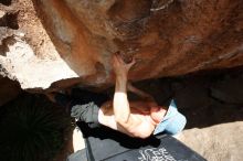 Bouldering in Hueco Tanks on 06/28/2019 with Blue Lizard Climbing and Yoga

Filename: SRM_20190628_1450420.jpg
Aperture: f/5.6
Shutter Speed: 1/1250
Body: Canon EOS-1D Mark II
Lens: Canon EF 16-35mm f/2.8 L