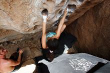 Bouldering in Hueco Tanks on 06/28/2019 with Blue Lizard Climbing and Yoga

Filename: SRM_20190628_1459370.jpg
Aperture: f/5.6
Shutter Speed: 1/320
Body: Canon EOS-1D Mark II
Lens: Canon EF 16-35mm f/2.8 L