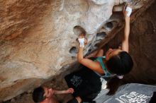 Bouldering in Hueco Tanks on 06/28/2019 with Blue Lizard Climbing and Yoga

Filename: SRM_20190628_1459510.jpg
Aperture: f/5.6
Shutter Speed: 1/400
Body: Canon EOS-1D Mark II
Lens: Canon EF 16-35mm f/2.8 L