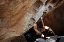 Bouldering in Hueco Tanks on 06/28/2019 with Blue Lizard Climbing and Yoga

Filename: SRM_20190628_1508160.jpg
Aperture: f/5.6
Shutter Speed: 1/640
Body: Canon EOS-1D Mark II
Lens: Canon EF 16-35mm f/2.8 L