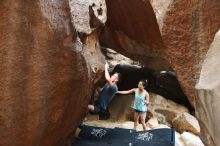 Bouldering in Hueco Tanks on 06/28/2019 with Blue Lizard Climbing and Yoga

Filename: SRM_20190628_1655030.jpg
Aperture: f/3.2
Shutter Speed: 1/160
Body: Canon EOS-1D Mark II
Lens: Canon EF 50mm f/1.8 II