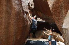 Bouldering in Hueco Tanks on 06/28/2019 with Blue Lizard Climbing and Yoga

Filename: SRM_20190628_1655330.jpg
Aperture: f/3.2
Shutter Speed: 1/160
Body: Canon EOS-1D Mark II
Lens: Canon EF 50mm f/1.8 II