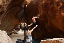 Bouldering in Hueco Tanks on 06/28/2019 with Blue Lizard Climbing and Yoga

Filename: SRM_20190628_1713110.jpg
Aperture: f/5.0
Shutter Speed: 1/250
Body: Canon EOS-1D Mark II
Lens: Canon EF 16-35mm f/2.8 L