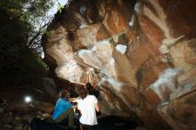 Bouldering in Hueco Tanks on 08/02/2019 with Blue Lizard Climbing and Yoga

Filename: SRM_20190802_1100530.jpg
Aperture: f/5.6
Shutter Speed: 1/250
Body: Canon EOS-1D Mark II
Lens: Canon EF 16-35mm f/2.8 L