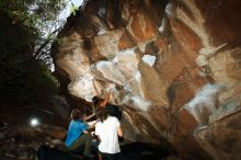 Bouldering in Hueco Tanks on 08/02/2019 with Blue Lizard Climbing and Yoga

Filename: SRM_20190802_1100560.jpg
Aperture: f/5.6
Shutter Speed: 1/250
Body: Canon EOS-1D Mark II
Lens: Canon EF 16-35mm f/2.8 L