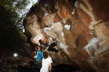 Bouldering in Hueco Tanks on 08/02/2019 with Blue Lizard Climbing and Yoga

Filename: SRM_20190802_1103351.jpg
Aperture: f/5.6
Shutter Speed: 1/250
Body: Canon EOS-1D Mark II
Lens: Canon EF 16-35mm f/2.8 L