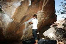 Bouldering in Hueco Tanks on 08/02/2019 with Blue Lizard Climbing and Yoga

Filename: SRM_20190802_1116550.jpg
Aperture: f/5.6
Shutter Speed: 1/250
Body: Canon EOS-1D Mark II
Lens: Canon EF 16-35mm f/2.8 L