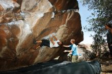 Bouldering in Hueco Tanks on 08/02/2019 with Blue Lizard Climbing and Yoga

Filename: SRM_20190802_1127310.jpg
Aperture: f/5.6
Shutter Speed: 1/250
Body: Canon EOS-1D Mark II
Lens: Canon EF 16-35mm f/2.8 L