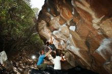 Bouldering in Hueco Tanks on 08/02/2019 with Blue Lizard Climbing and Yoga

Filename: SRM_20190802_1132010.jpg
Aperture: f/5.6
Shutter Speed: 1/250
Body: Canon EOS-1D Mark II
Lens: Canon EF 16-35mm f/2.8 L