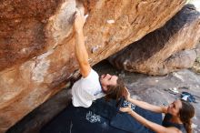 Bouldering in Hueco Tanks on 08/02/2019 with Blue Lizard Climbing and Yoga

Filename: SRM_20190802_1205250.jpg
Aperture: f/5.6
Shutter Speed: 1/250
Body: Canon EOS-1D Mark II
Lens: Canon EF 16-35mm f/2.8 L